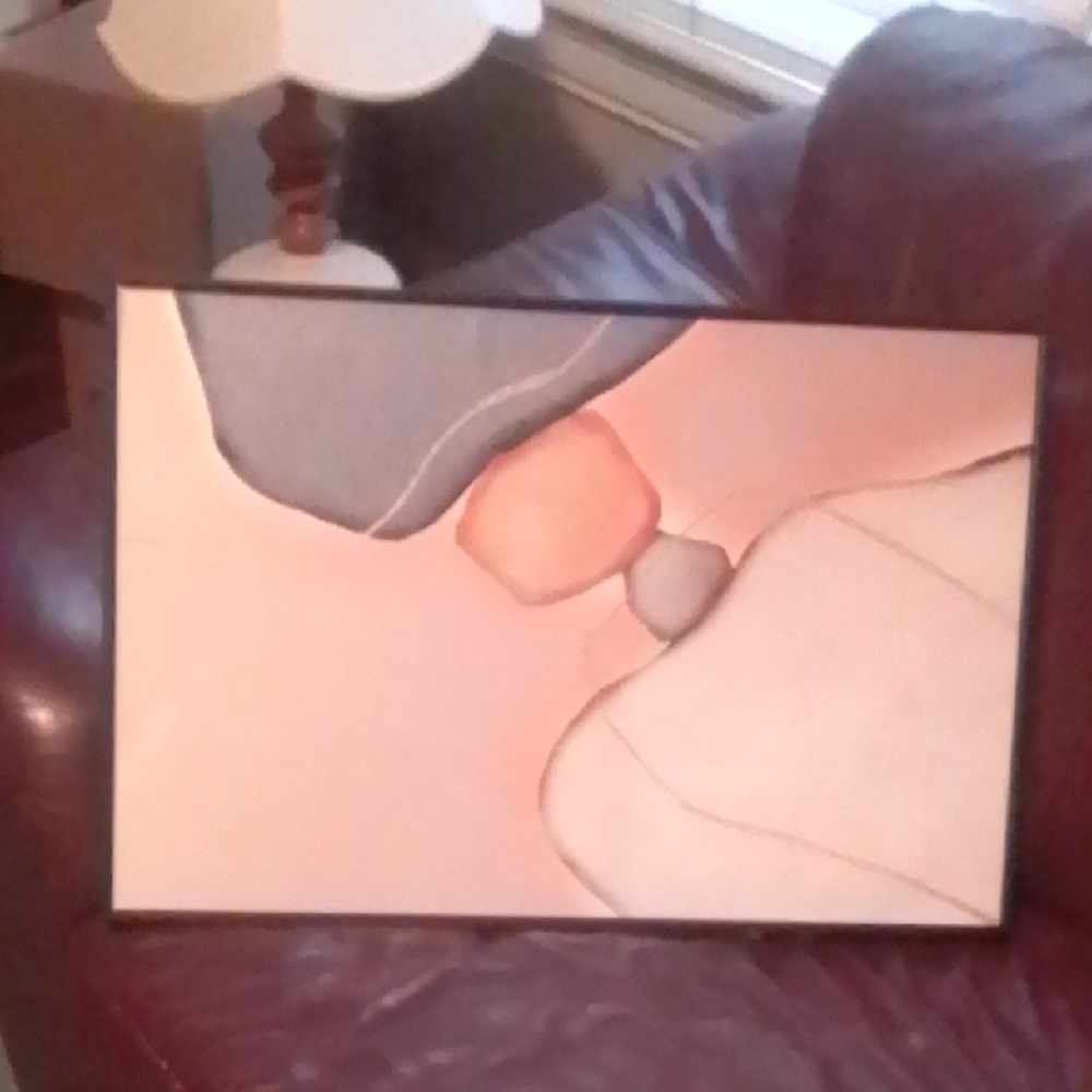 Abstract Art Print in Black Frame